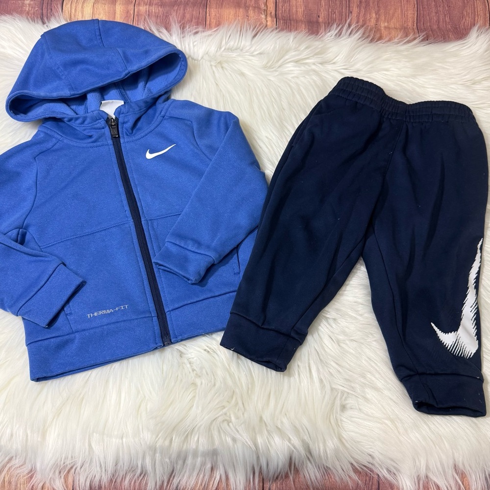 Nike Therma-FIT Blue Hoodie & Jogger Set - Toddler Size 2T